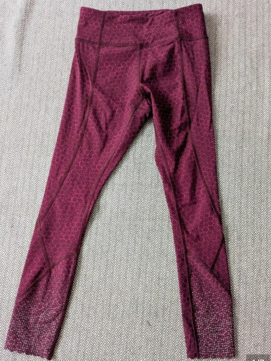lululemon athletica Pants - Lululemon Leggings in Star Pixel Rasberry Bordeaux, workout athleisure